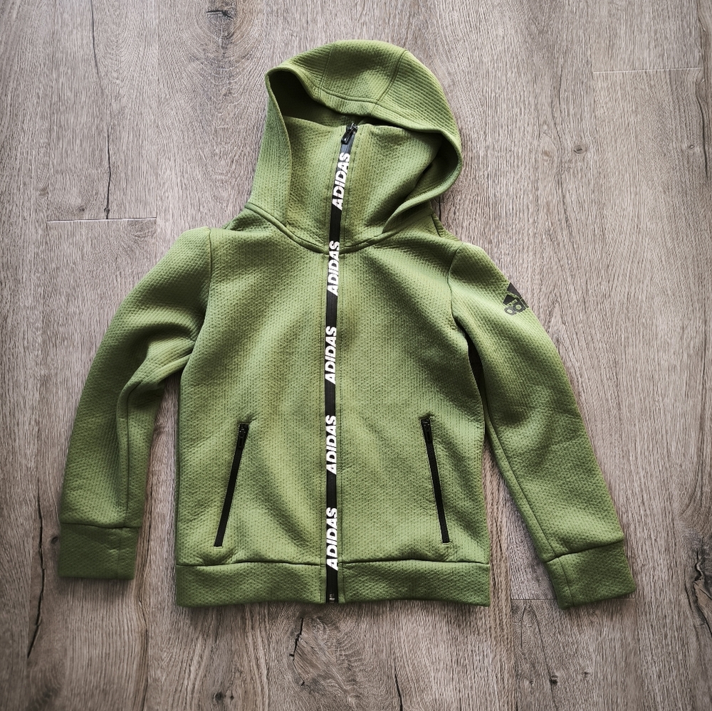 Adidas Kids Green Hooded Jacket